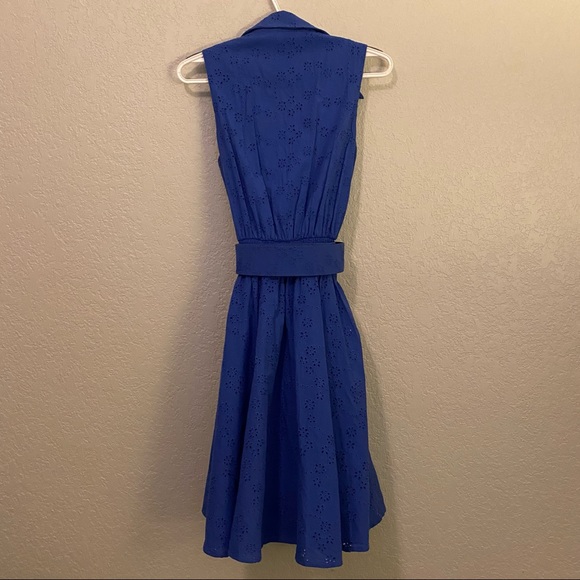 City Chic | Blue 1950's Fit & Flare Shirt Dress | Size XS 14/16 - Picture 5 of 11